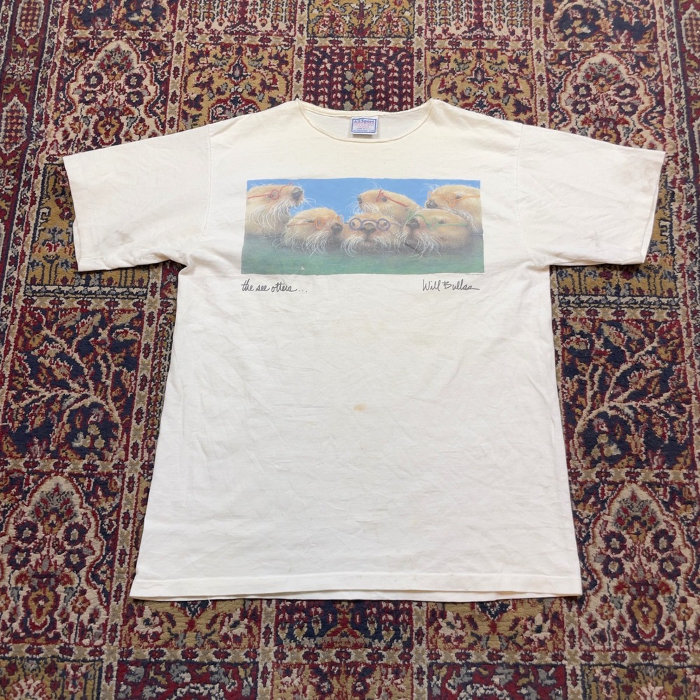 Vintage 1997 Will Bullas The See Otters T-Shirt All Sport Made In USA Cream L